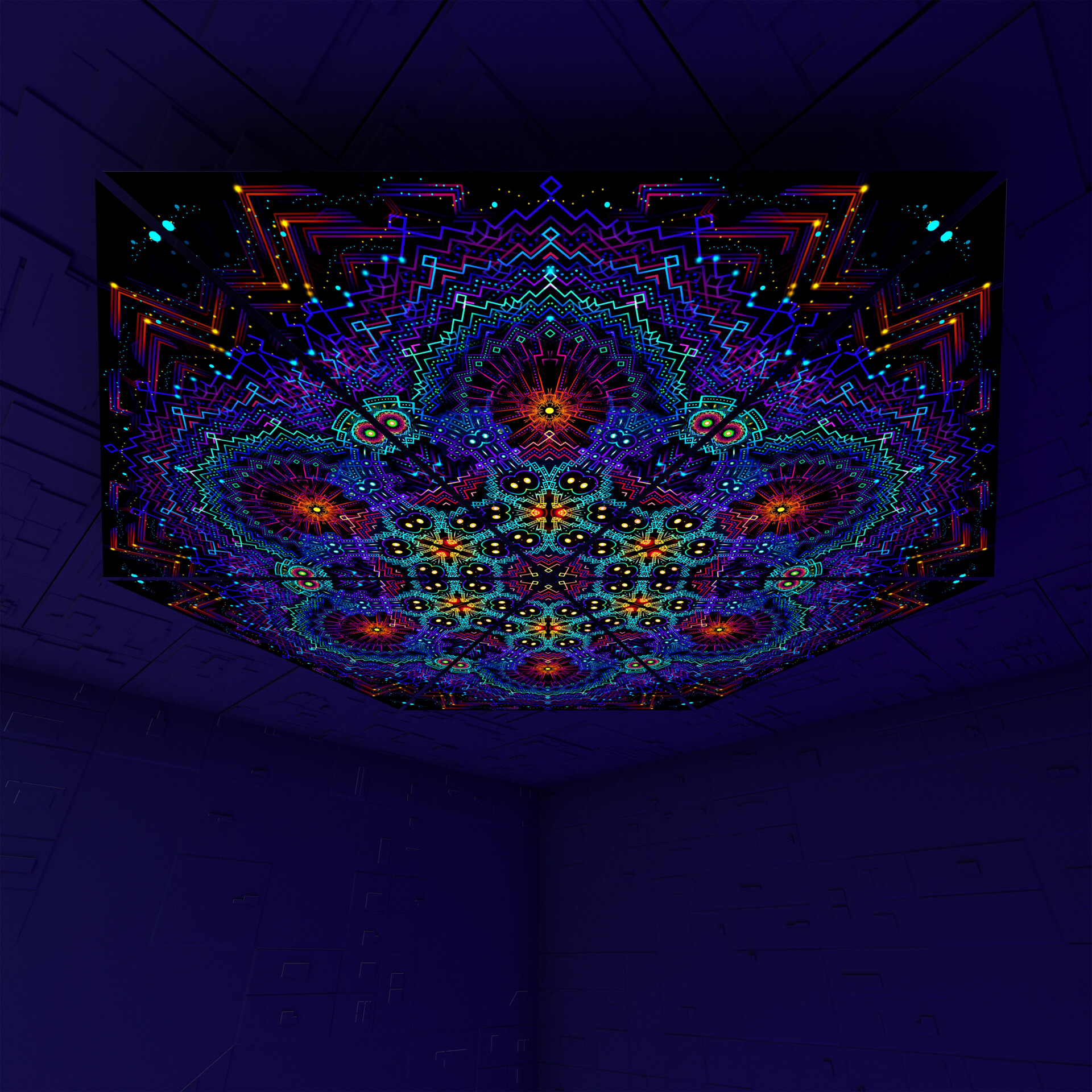 Katedra Triangle – TR02 – Psychedelic UV-Reactive Triangles Set – Psychedelic Party Decoration - Image 2