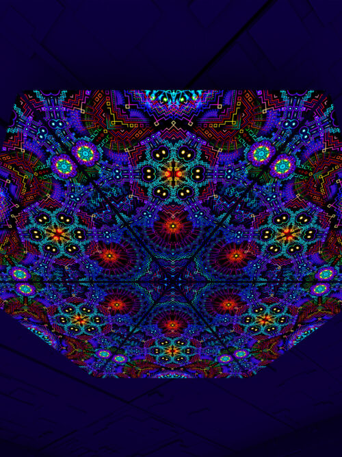 Katedra Triangle – TR03 – Psychedelic UV-Reactive Triangles Set – Psychedelic Party Decoration - Image 1