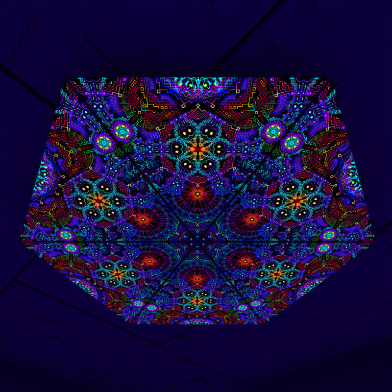 Katedra Triangle – TR03 – Psychedelic UV-Reactive Triangles Set – Psychedelic Party Decoration - Image 1