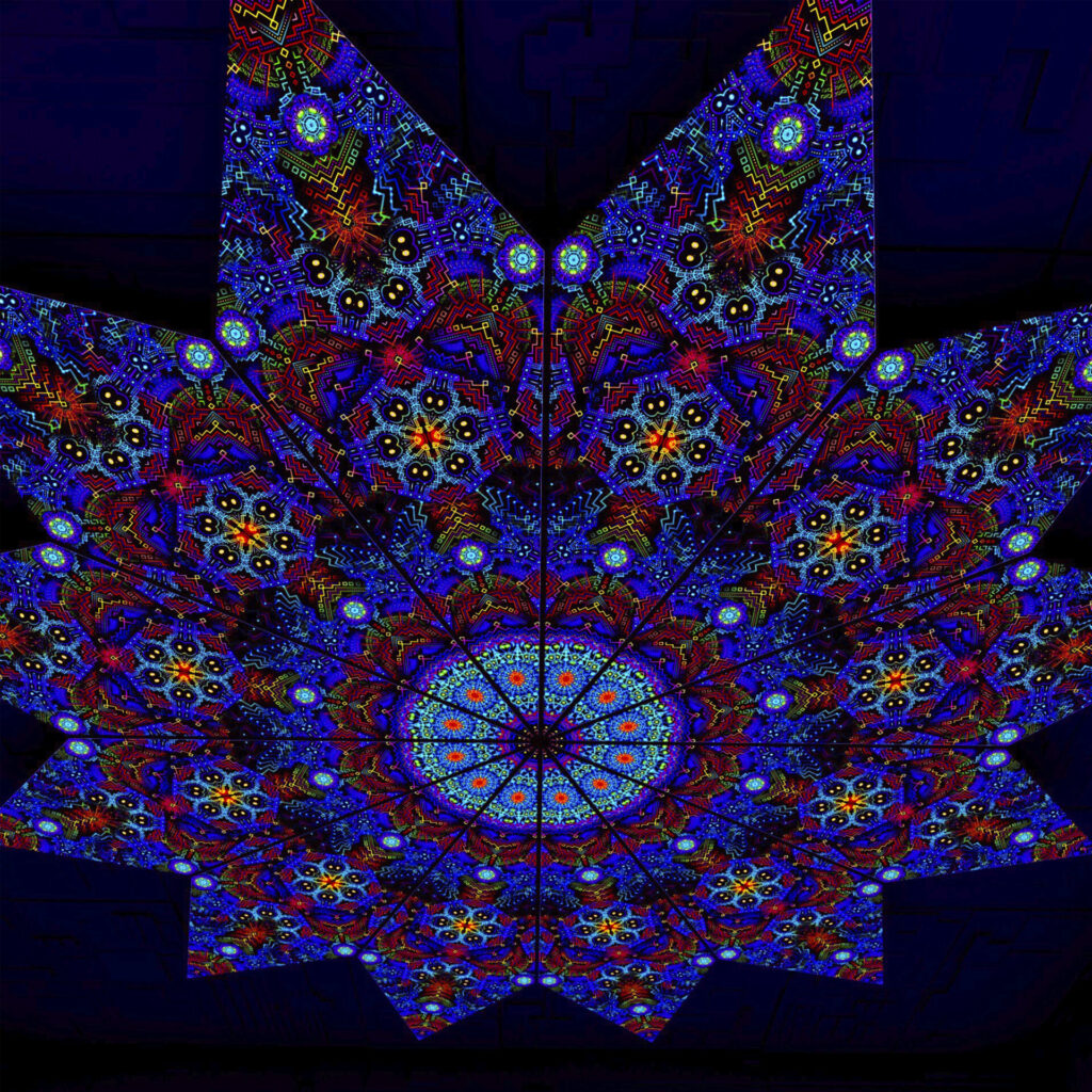 Katedra – Fractal2 – Psychedelic UV-Reactive Canopy – 12 petals set