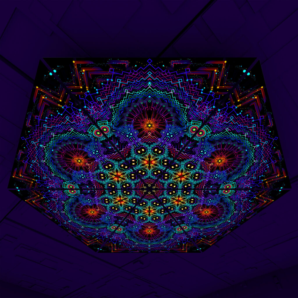 Katedra Triangle – TR02 – Psychedelic UV-Reactive Triangles Set – Psychedelic Party Decoration
