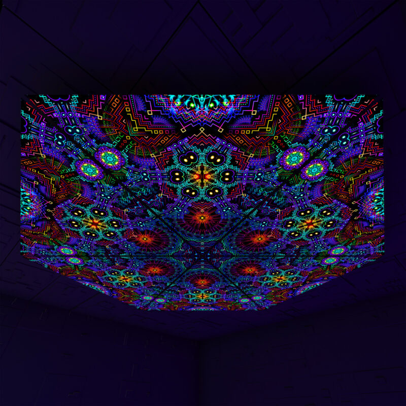 Katedra Triangle – TR03 – Psychedelic UV-Reactive Triangles Set – Psychedelic Party Decoration - Image 2