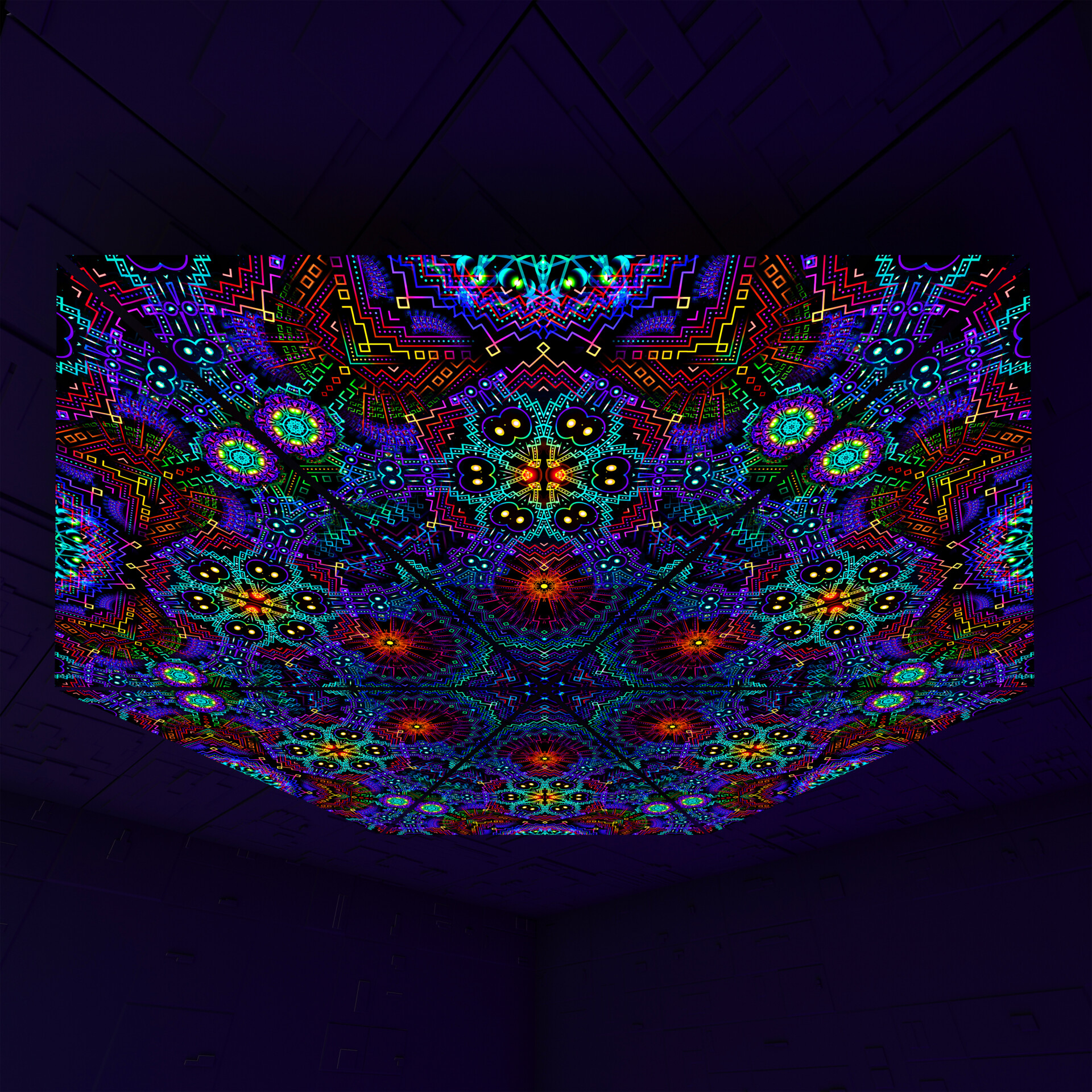 Katedra Triangle – TR03 – Psychedelic UV-Reactive Triangles Set – Psychedelic Party Decoration - Image 2