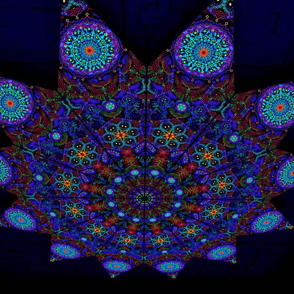 Katedra – Fractal1 – Psychedelic UV-Reactive Canopy – 12 petals set