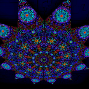 Katedra – Fractal1 – Psychedelic UV-Reactive Canopy – 12 petals set