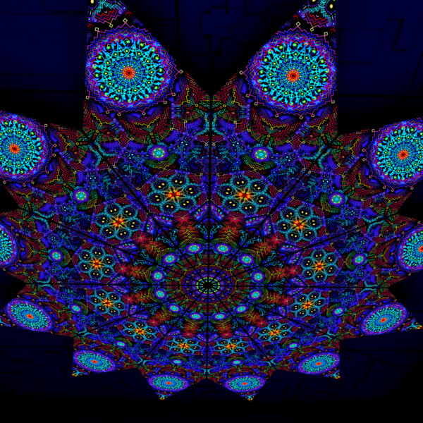 Katedra – Fractal1 – Psychedelic UV-Reactive Canopy – 12 petals set