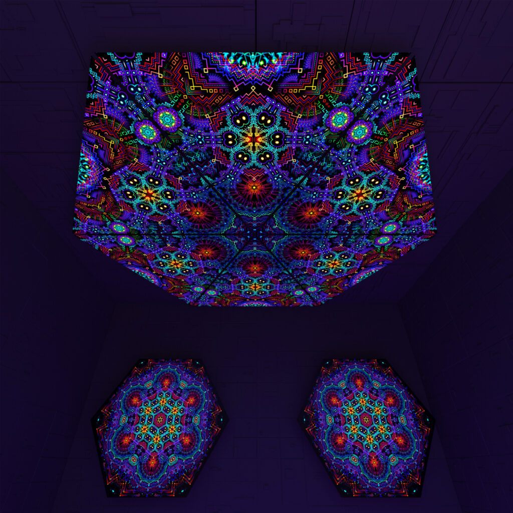 Katedra Triangle – TR03 – Psychedelic UV-Reactive Triangles Set – Psychedelic Party Decoration