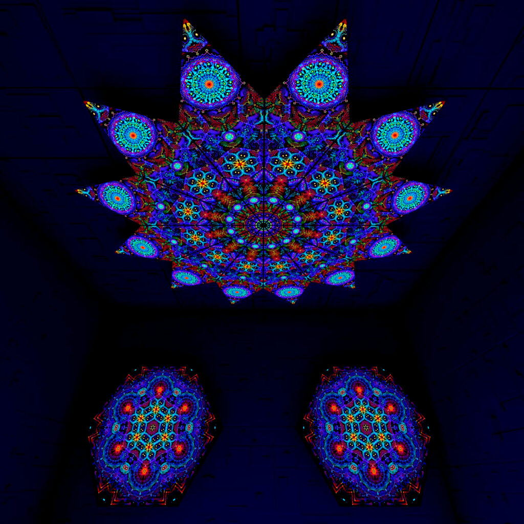 Katedra – Fractal1 – Psychedelic UV-Reactive Canopy – 12 petals set