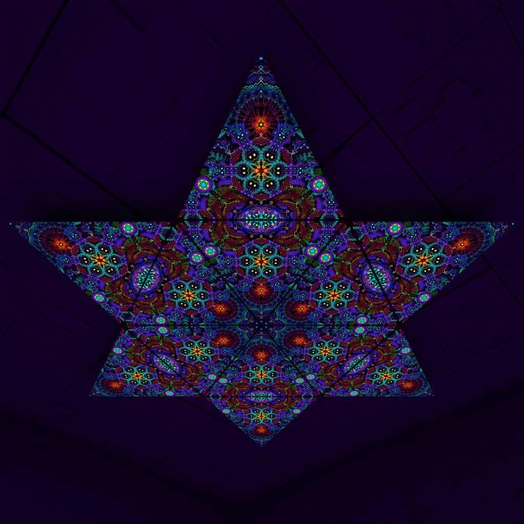 Katedra Triangle – TR03 – Psychedelic UV-Reactive Triangles Set – Psychedelic Party Decoration