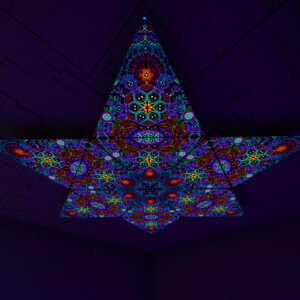 Katedra Triangle – TR03 – Psychedelic UV-Reactive Triangles Set – Psychedelic Party Decoration