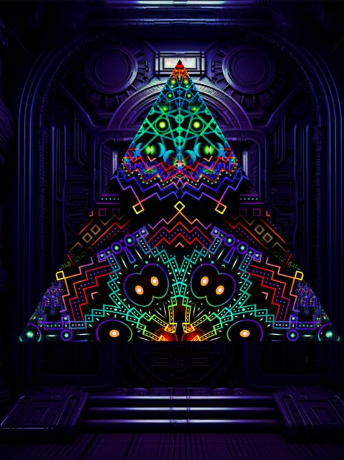Katedra Triangle – TR01 – Psychedelic UV-Reactive Triangles Set – Psychedelic Party Decoration - Image 5