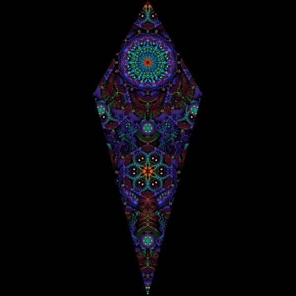 Katedra – Fractal1 – Psychedelic UV-Reactive Canopy – 12 petals set