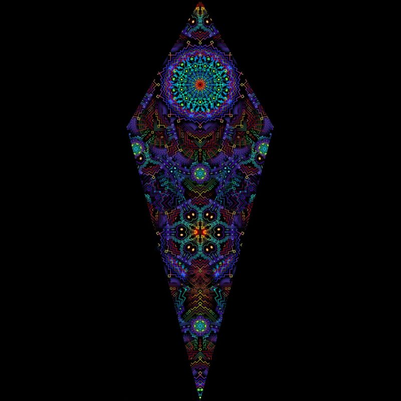 Katedra – Fractal1 – Psychedelic UV-Reactive Canopy – 12 petals set - Image 5
