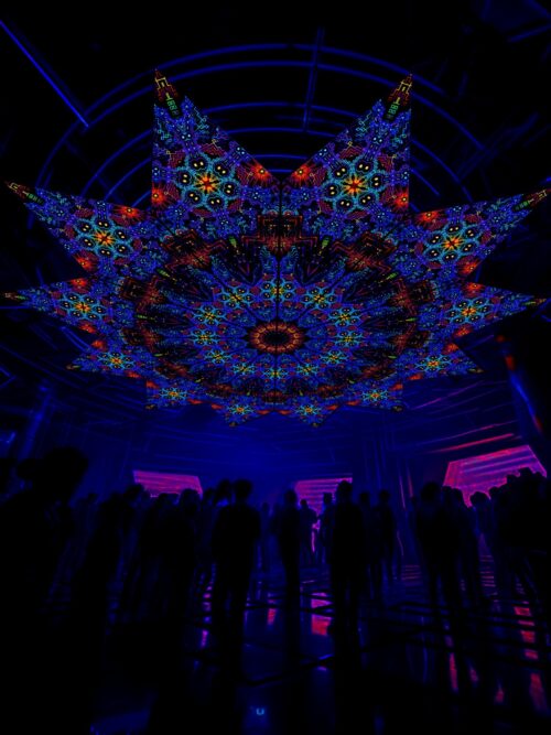 Katedra – Fractal3 – Psychedelic UV-Reactive Canopy – 12 petals set - Image 3