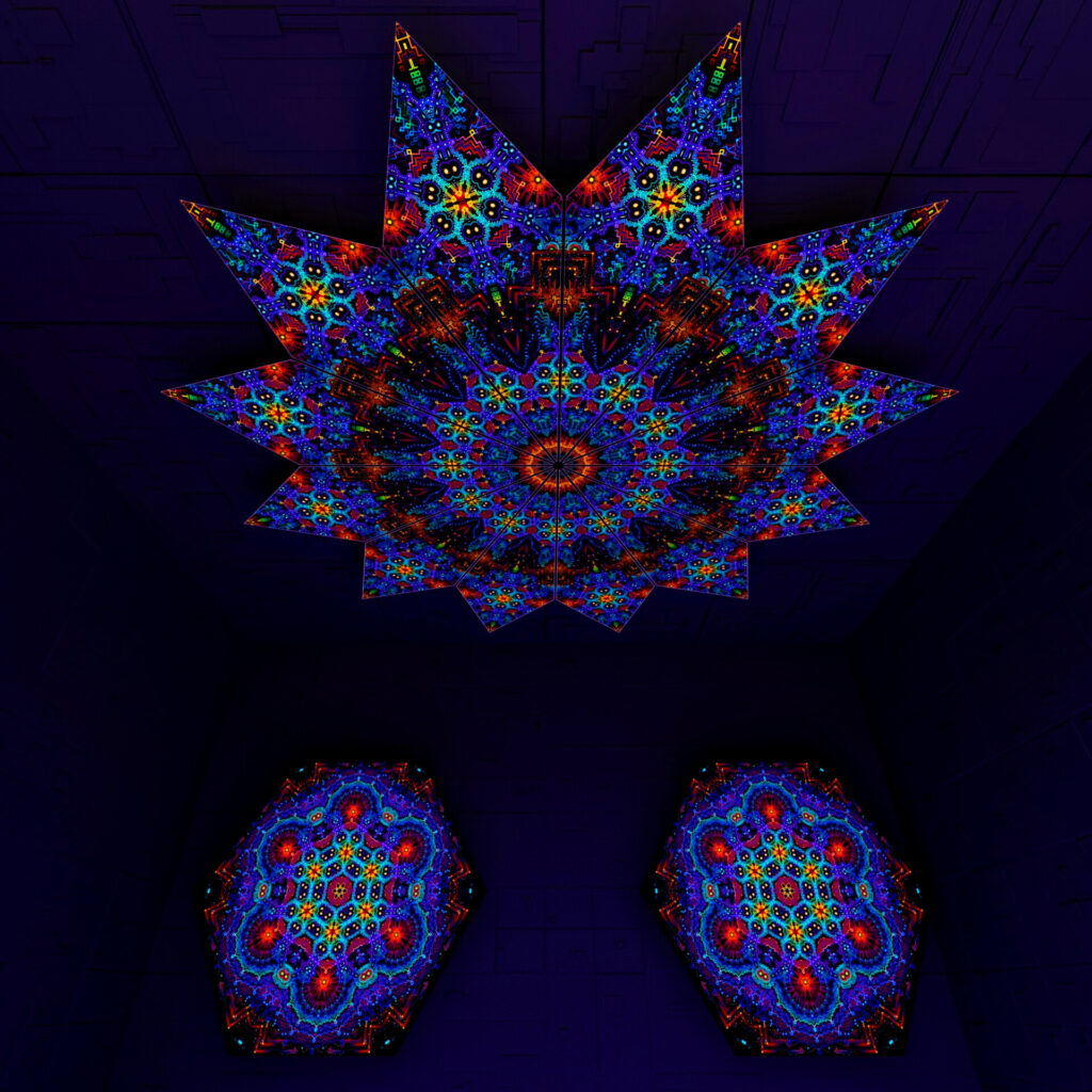 Katedra – Fractal3 – Psychedelic UV-Reactive Canopy – 12 petals set