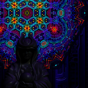 Katedra – UV-Hexagon – 01 – Psychedelic UV-Reactive Element – Ceiling Decoration