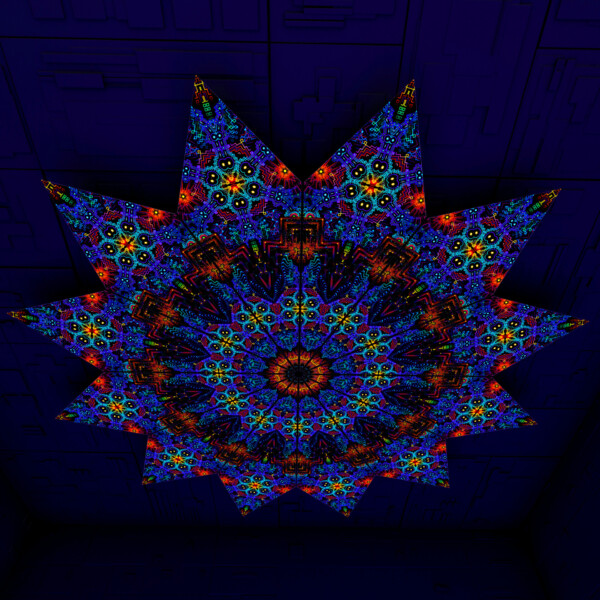 Katedra – Fractal3 – Psychedelic UV-Reactive Canopy – 12 petals set
