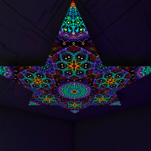 Katedra Diamond – DM02 – Psychedelic UV-Reactive Canopy Parts – Stretchable Print on Lycra