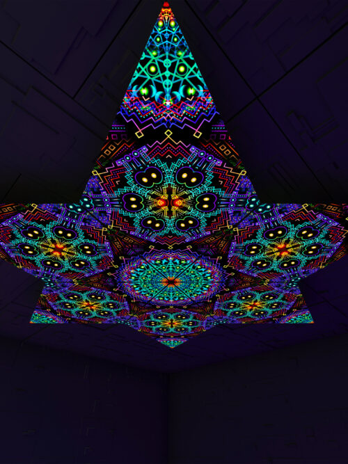 Katedra Diamond – DM02 – Psychedelic UV-Reactive Canopy Parts – Stretchable Print on Lycra - Image 3