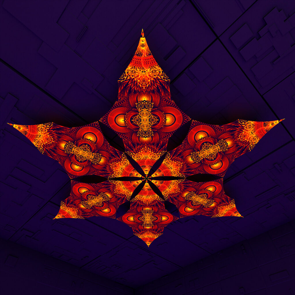 Agni – Hexagram – AG-DM02 – UV-Canopy – Psychedelic Party Decoration