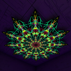 Reincarnation – Fractal5 – Psychedelic UV-Reactive Canopy – 12 petals set