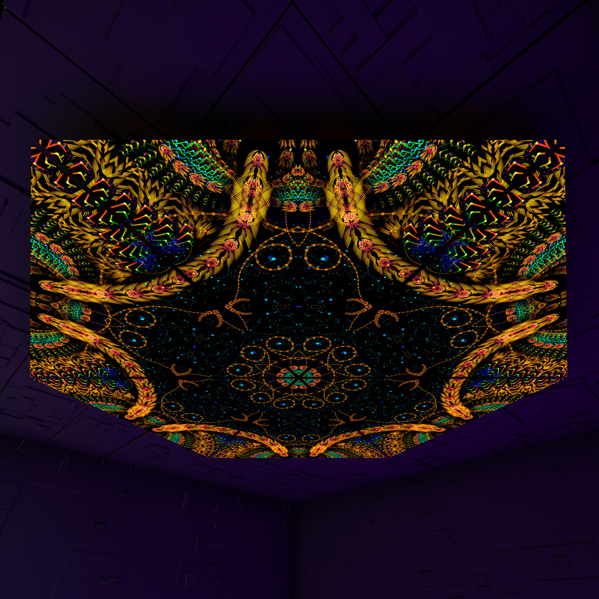 Cosmic Snakes Triangle – TR01 – Psychedelic UV-Reactive Triangles Set – Psychedelic Party Decoration - Image 2