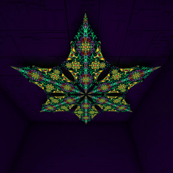 Reincarnation – Hexagram – AG-DM01 – UV-Canopy – Psychedelic Party Decoration