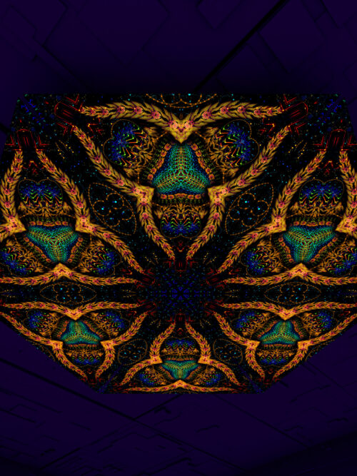Cosmic Snakes Triangle – TR03 – Psychedelic UV-Reactive Triangles Set – Psychedelic Party Decoration - Image 1