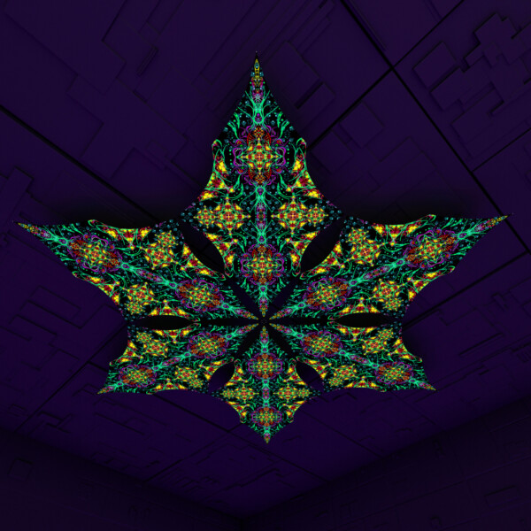 Reincarnation – Hexagram – AG-DM01 – UV-Canopy – Psychedelic Party Decoration