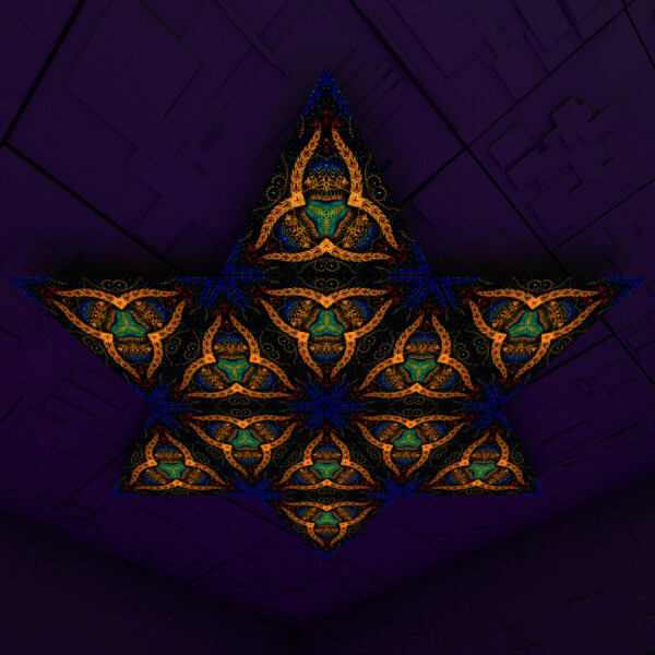 Cosmic Snakes Triangle – TR03 – Psychedelic UV-Reactive Triangles Set – Psychedelic Party Decoration