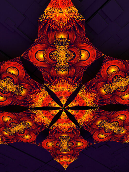 Agni – Hexagram – AG-DM02 – UV-Canopy – Psychedelic Party Decoration - Image 2