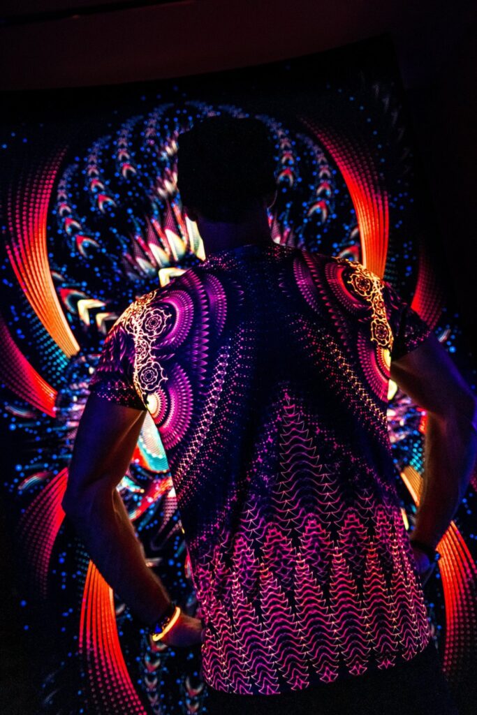 Rave Wonderland Agni, Psychedelic Festival Outfit, UV Print