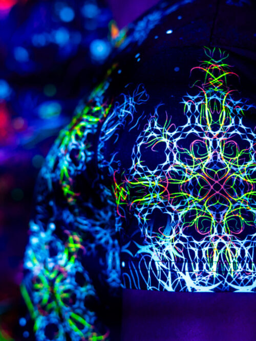 Rave Outfit Space Of Power, UV Festival Clothing, Full Print T-Shirt - Image 5
