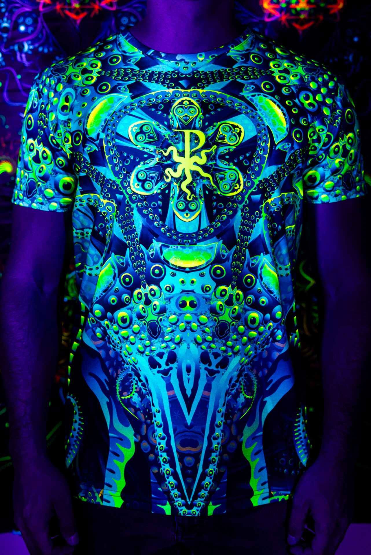 Festival Outfit Proxeeus, Psychedelic Rave Clothing, Full Print - Image 1