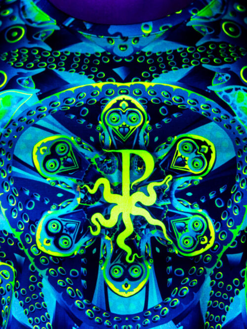 Festival Outfit Proxeeus, Psychedelic Rave Clothing, Full Print - Image 3