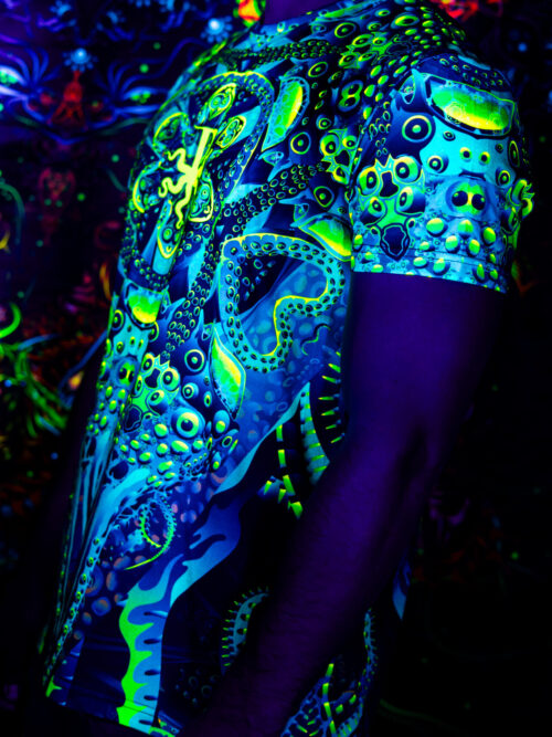 Festival Outfit Proxeeus, Psychedelic Rave Clothing, Full Print - Image 2