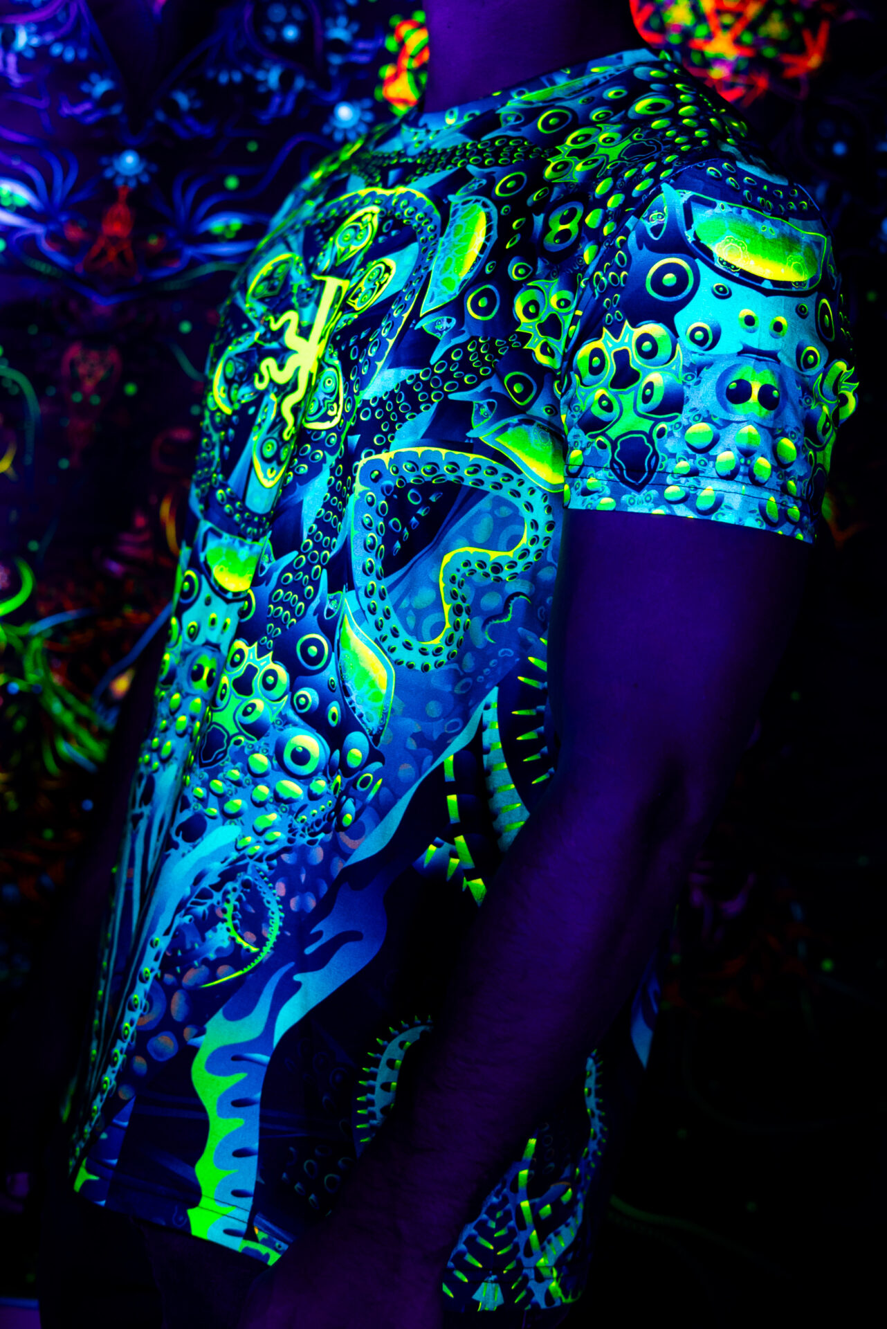 Festival Outfit Proxeeus, Psychedelic Rave Clothing, Full Print - Image 2