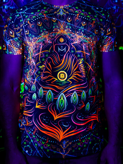 Rave Clothes GS Radio, UV Active Festival T-Shirt, Full Print - Image 1