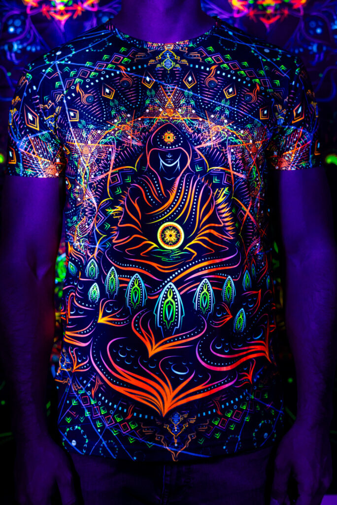 Rave Clothes GS Radio, UV Active Festival T-Shirt, Full Print