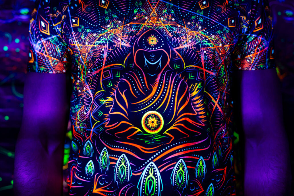 Rave Clothes GS Radio, UV Active Festival T-Shirt, Full Print
