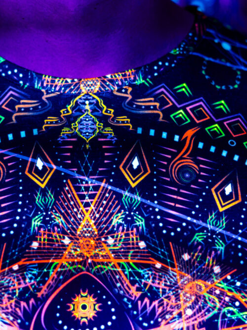Rave Clothes GS Radio, UV Active Festival T-Shirt, Full Print - Image 5