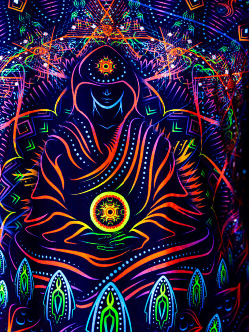 Rave Clothes GS Radio, UV Active Festival T-Shirt, Full Print - Image 3