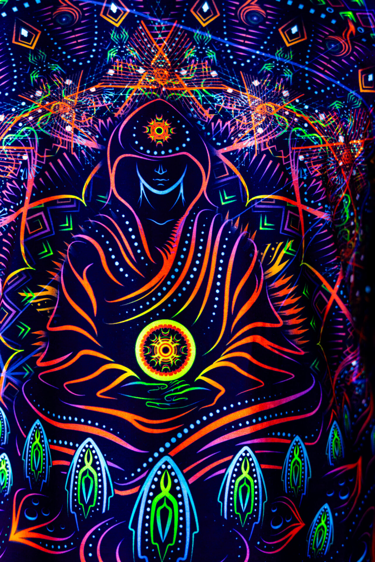 Rave Clothes GS Radio, UV Active Festival T-Shirt, Full Print - Image 3
