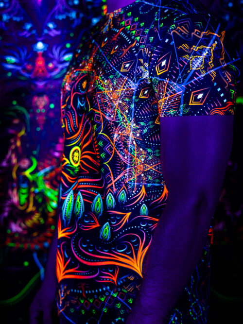 Rave Clothes GS Radio, UV Active Festival T-Shirt, Full Print - Image 4