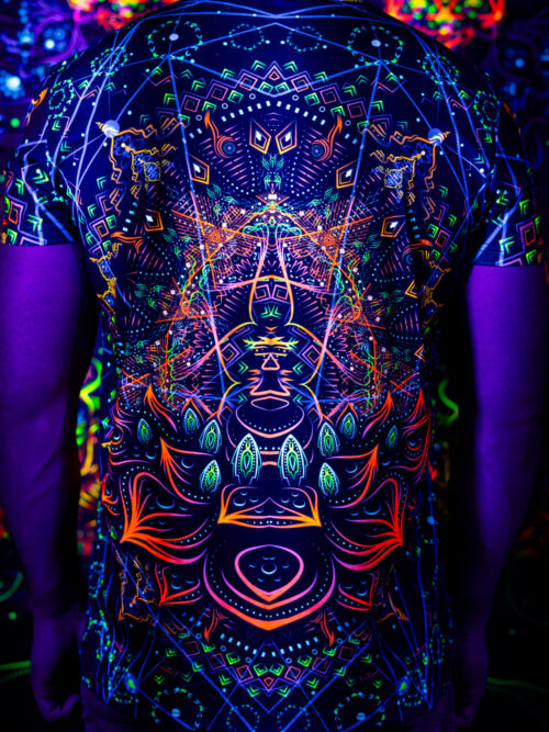 Rave Clothes GS Radio, UV Active Festival T-Shirt, Full Print - Image 7