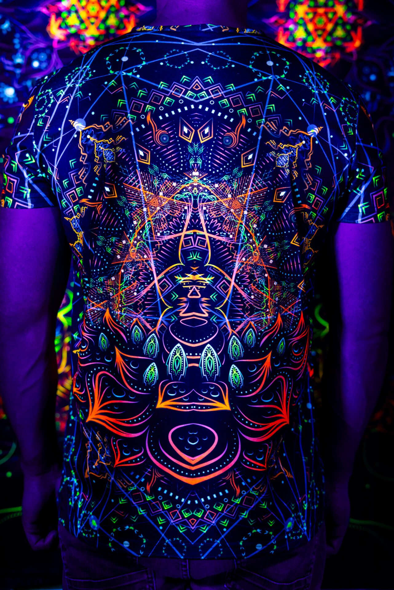 Rave Clothes GS Radio, UV Active Festival T-Shirt, Full Print - Image 7