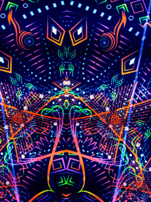 Rave Clothes GS Radio, UV Active Festival T-Shirt, Full Print - Image 9