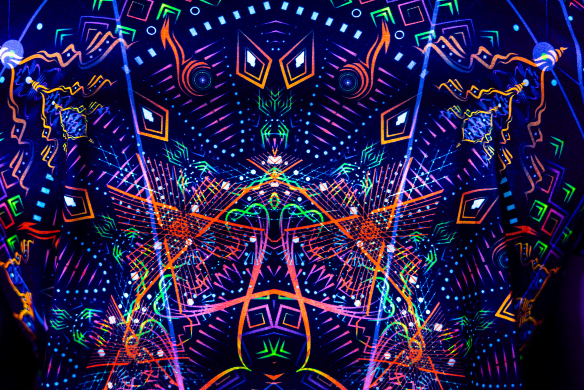 Rave Clothes GS Radio, UV Active Festival T-Shirt, Full Print - Image 9