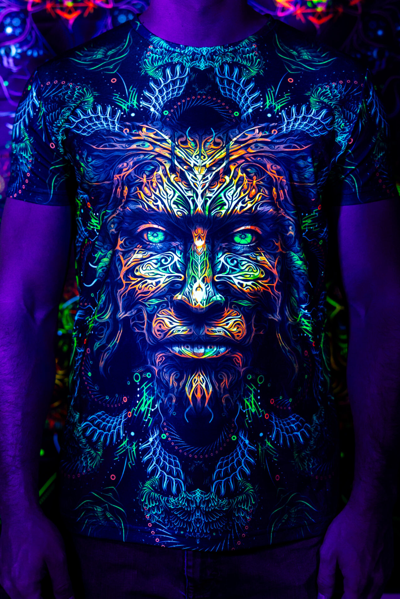 Rave Outfits FOA, Psychedelic UV Festival Clothing - Image 1