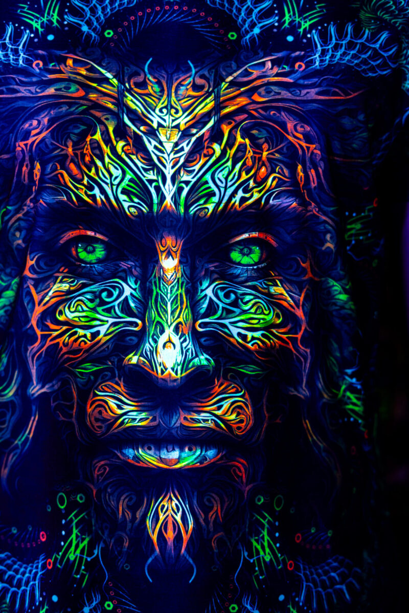 Rave Outfits FOA, Psychedelic UV Festival Clothing - Image 2